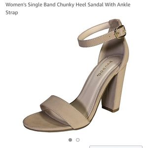 Chunky heeled sandals with ankle strap